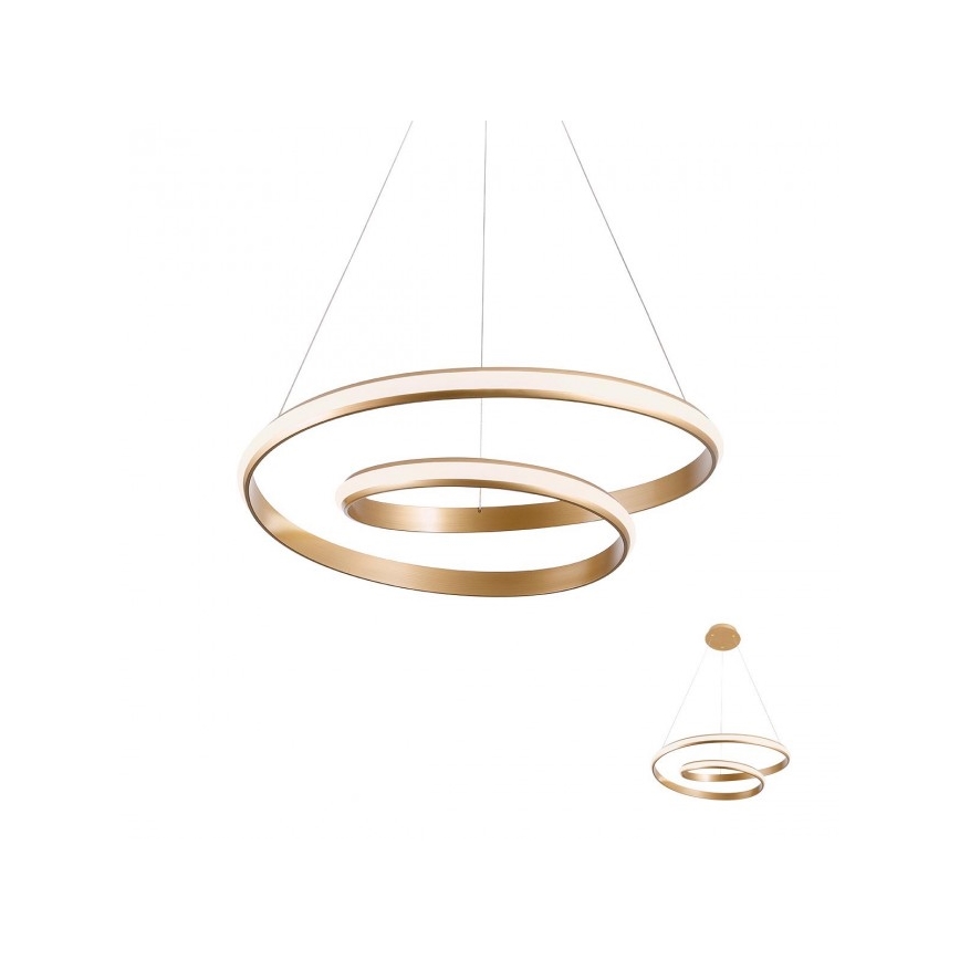 Redo 01-1889 - TORSION LED Dimmable Cable-Suspended Pendant LED/29W/230V Ø 55 cm Bronze