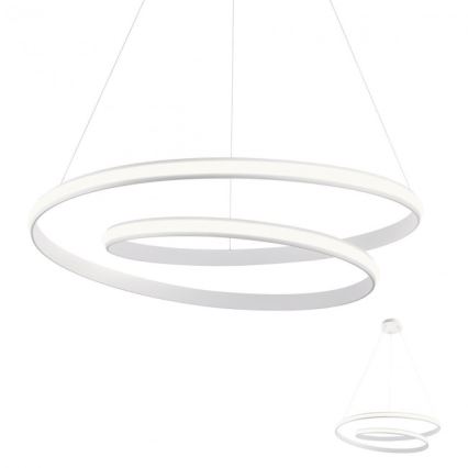 Redo 01-1890 - Dimmable LED pendant on cable TORSION LED/35W/230V 4000K Ø 75 cm white