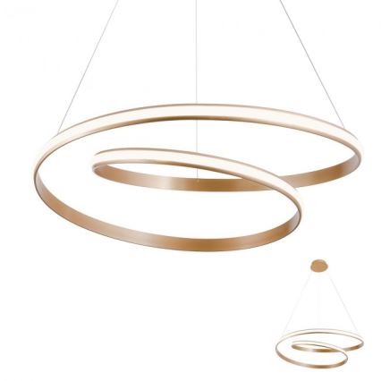 Redo 01-1891 - TORSION Dimmable LED Cable-Suspended Pendant LED/35W/230V diam. 75 cm Bronze