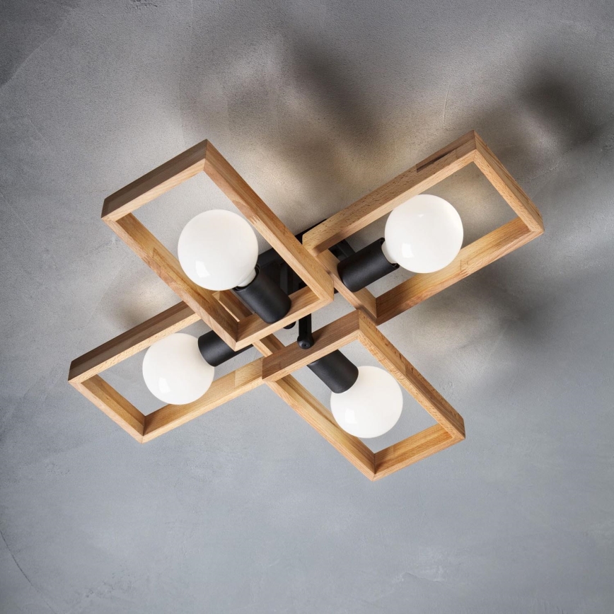 Redo 01-1969 - Ceiling light TIMBER 4xE27/42W/230V beech