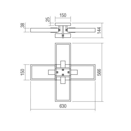 Redo 01-1969 - Ceiling light TIMBER 4xE27/42W/230V beech