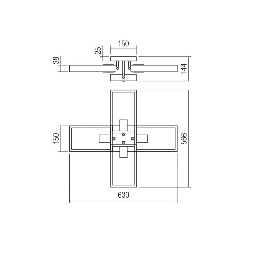 Redo 01-1969 - Ceiling light TIMBER 4xE27/42W/230V beech