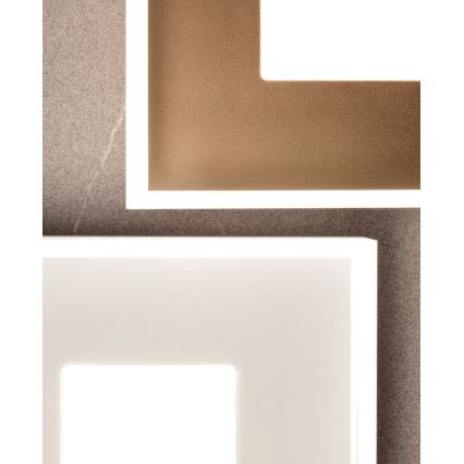 Redo 01-1998 - Dimmable MAYA LED Ceiling Light, LED/42W/230V, 42.5x42.5 cm, Gold