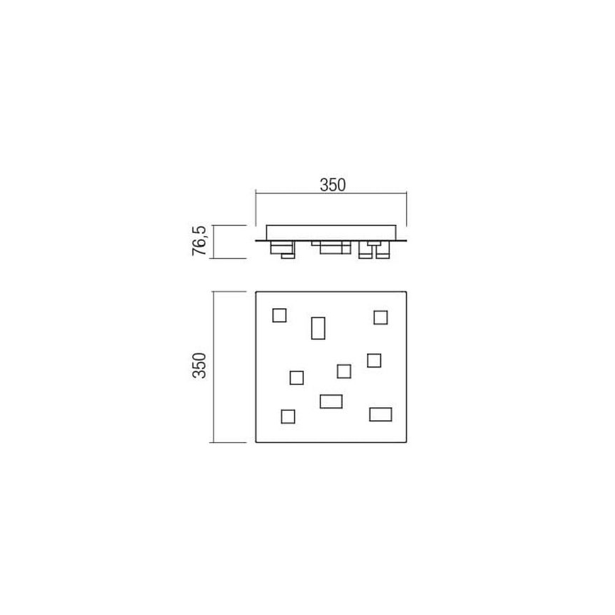 Redo 01-2014 - LED Ceiling light PIXEL LED/27W/230V 3000K 35x35 cm white