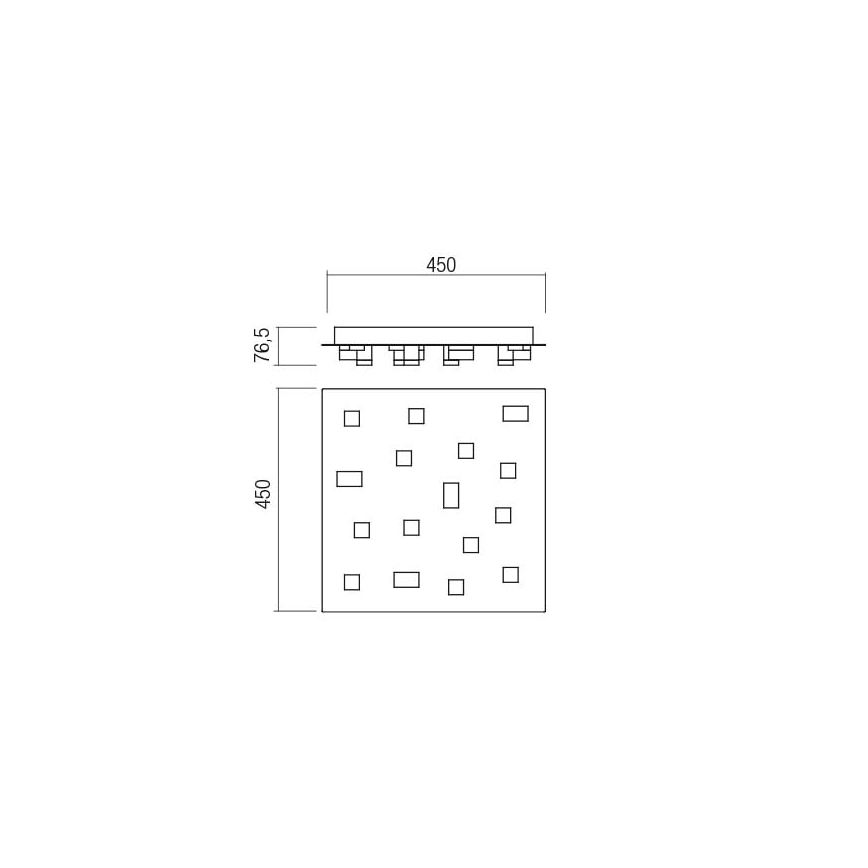 Redo 01-2016 - LED Ceiling light PIXEL LED/48W/230V 3000K 45x45 cm white