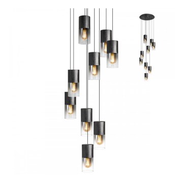 Redo 01-2027 - Chandelier on a string IWI 9xE27/42W/230V black