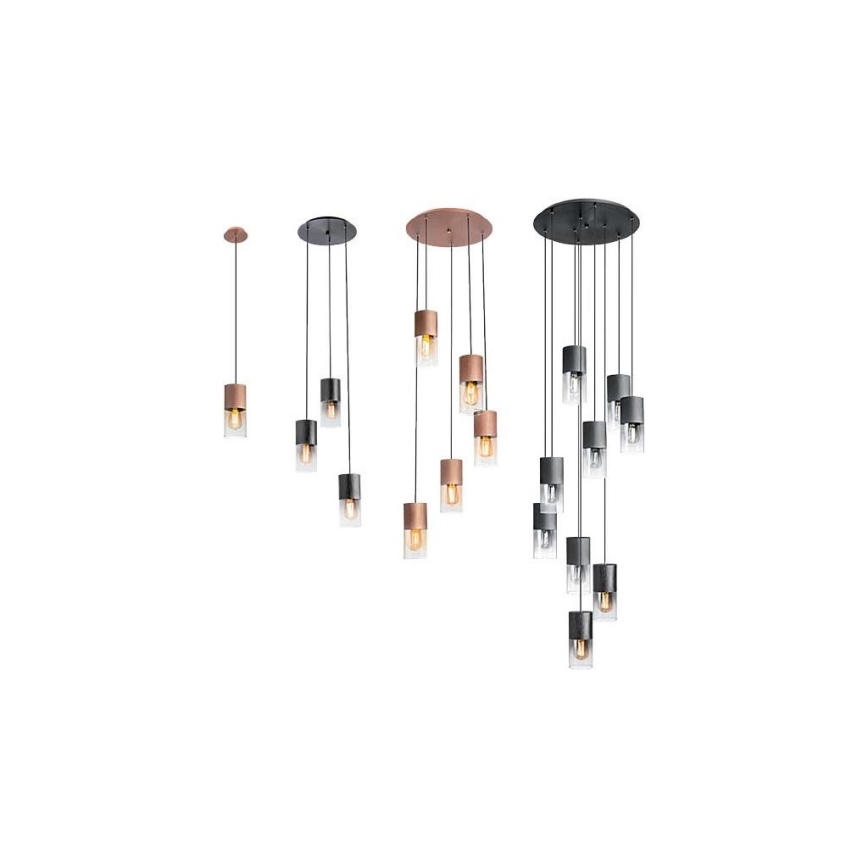 Redo 01-2027 - Chandelier on a string IWI 9xE27/42W/230V black