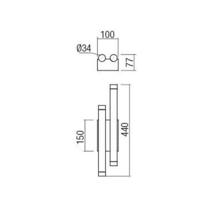 Redo 01-2033 - LED Wall light MADISON 4xLED/4W/230V gold