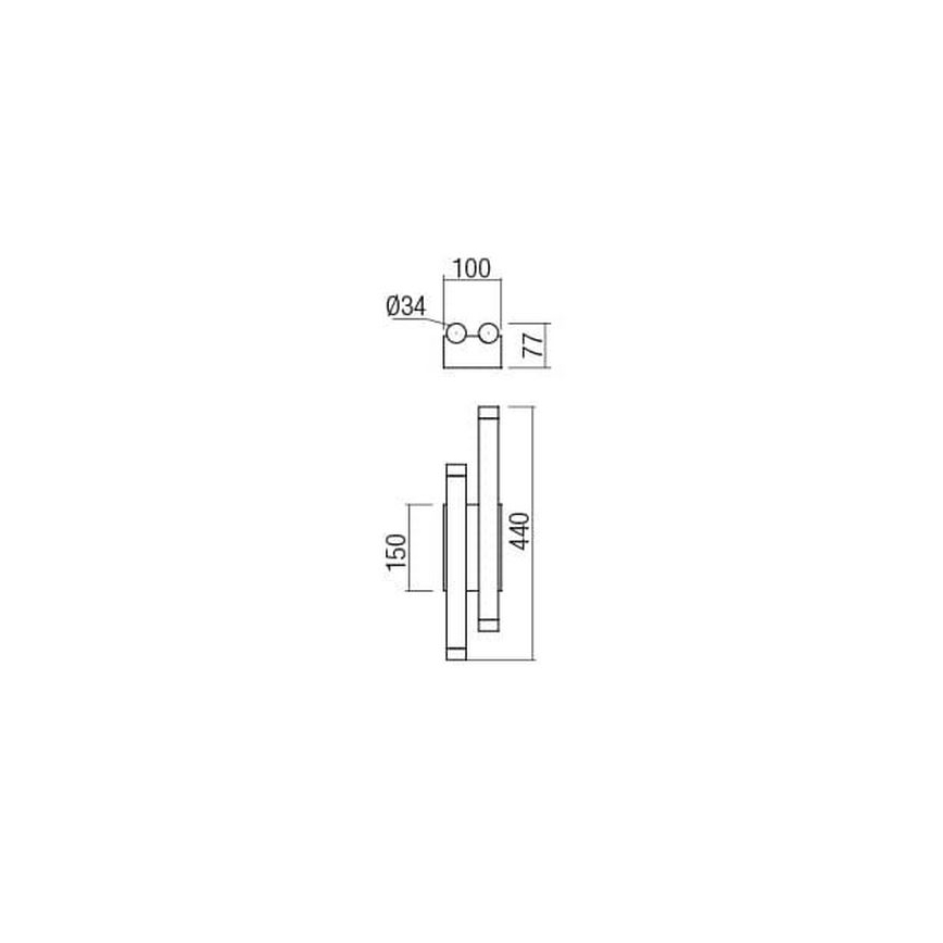 Redo 01-2033 - LED Wall light MADISON 4xLED/4W/230V gold