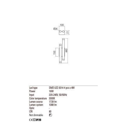 Redo 01-2034 - LED Wall light MADISON 4xLED/4W/230V copper