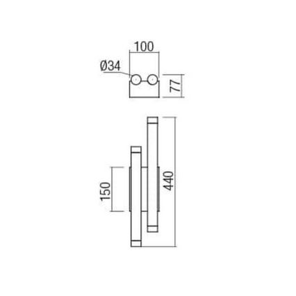 Redo 01-2035 - LED Wall light MADISON 4xLED/4W/230V black