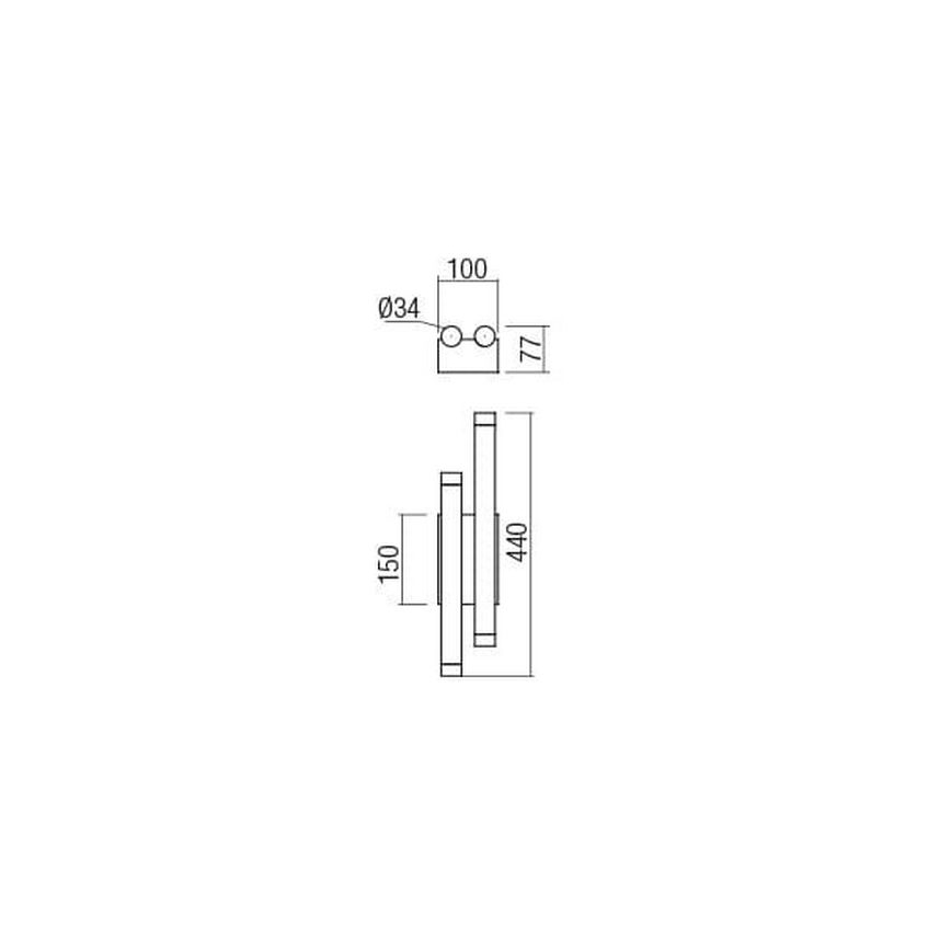 Redo 01-2035 - LED Wall light MADISON 4xLED/4W/230V black