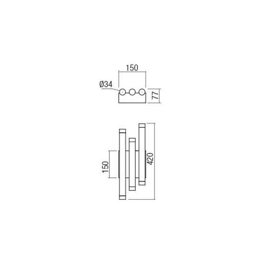 Redo 01-2037 - LED Wall light MADISON 6xLED/4W/230V copper