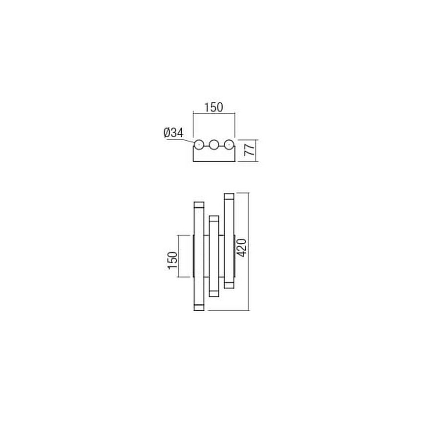 Redo 01-2038 - LED Wall light MADISON 6xLED/4W/230V black