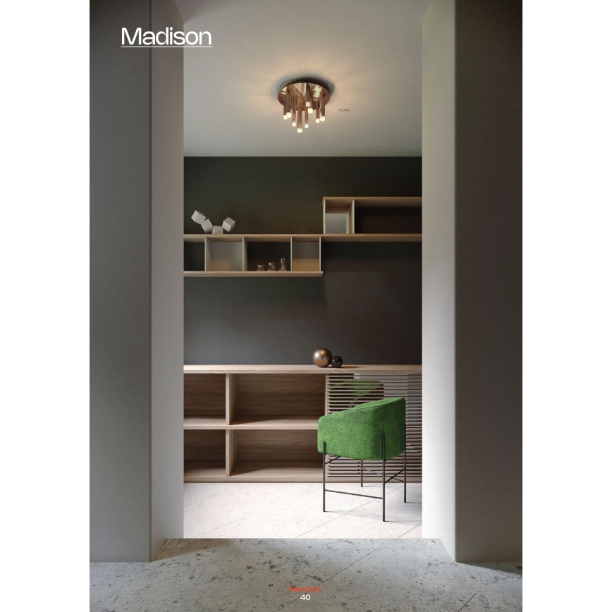 Redo 01-2042 - LED Ceiling light MADISON 9xLED/4W/230V shiny chrome/black/copper