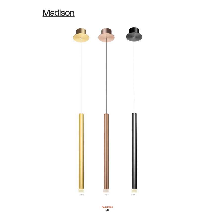 Redo 01-2045 - LED Chandelier on a string MADISON LED/4W/230V black