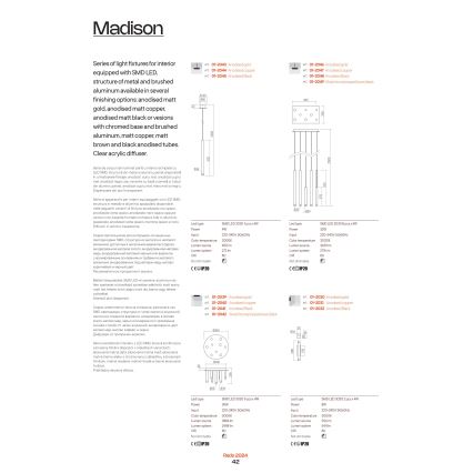 Redo 01-2045 - LED Chandelier on a string MADISON LED/4W/230V black