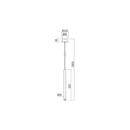 Redo 01-2045 - LED Chandelier on a string MADISON LED/4W/230V black