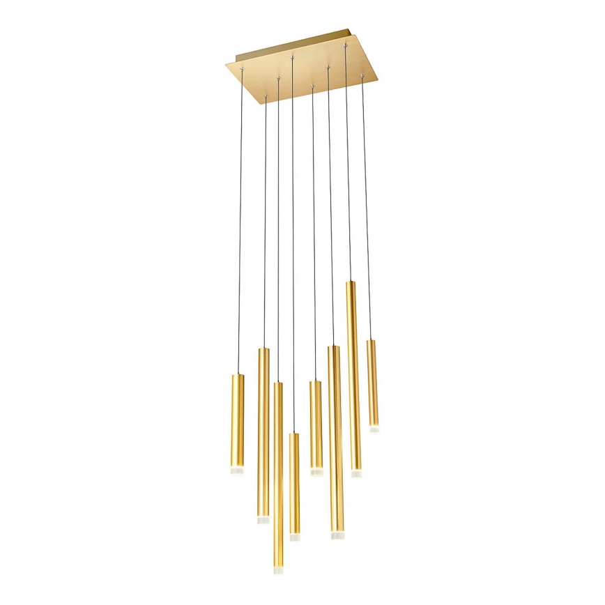 Redo 01-2046 - LED Chandelier on a string MADISON 8xLED/4W/230V gold