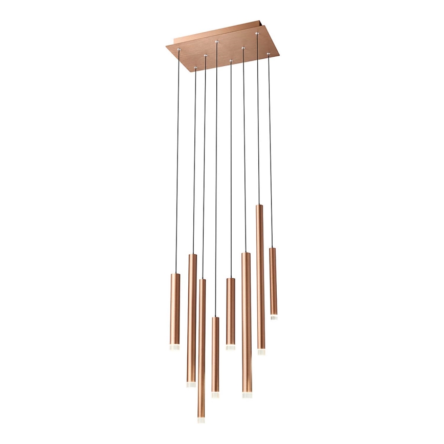 Redo 01-2047 - LED Chandelier on a string MADISON 8xLED/4W/230V copper