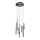 Redo 01-2052 - LED Chandelier on a string MADISON 8xLED/4W/230V black