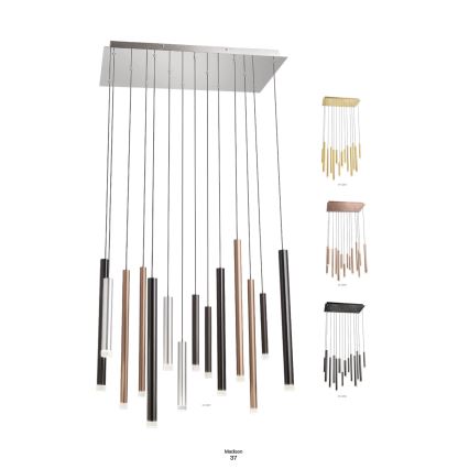 Redo 01-2054 - LED Chandelier on a string MADISON 14xLED/4W/230V gold