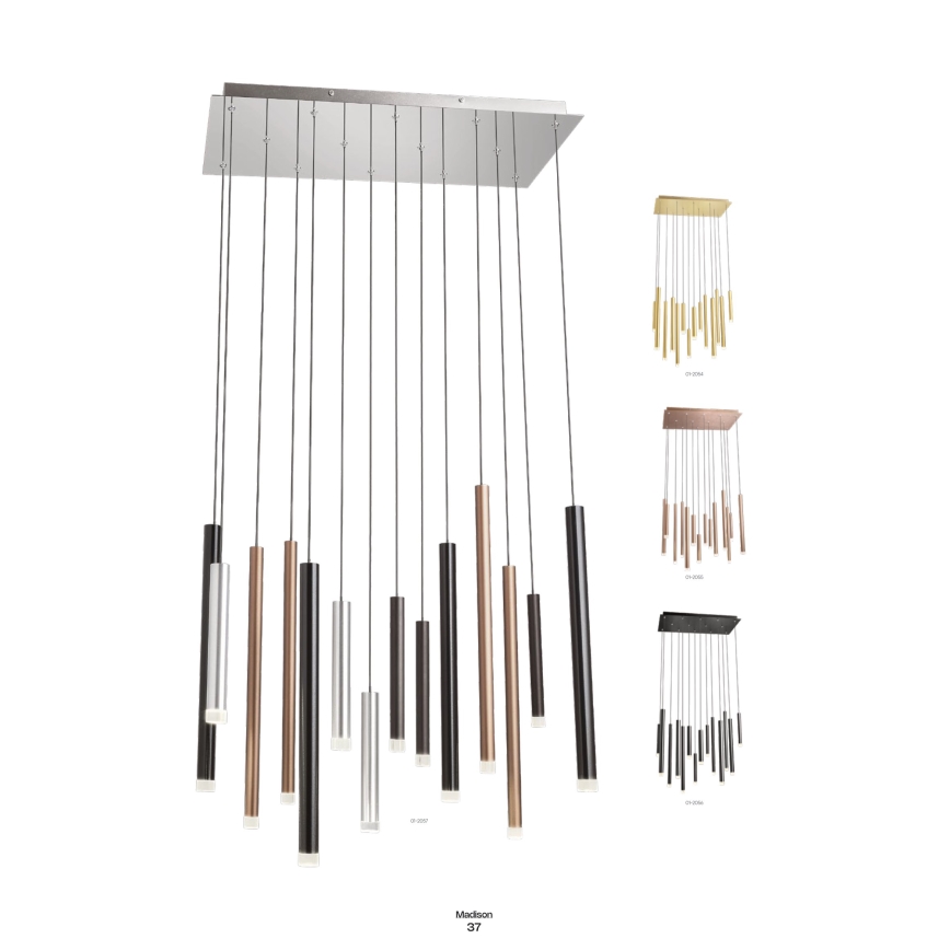 Redo 01-2054 - LED Chandelier on a string MADISON 14xLED/4W/230V gold