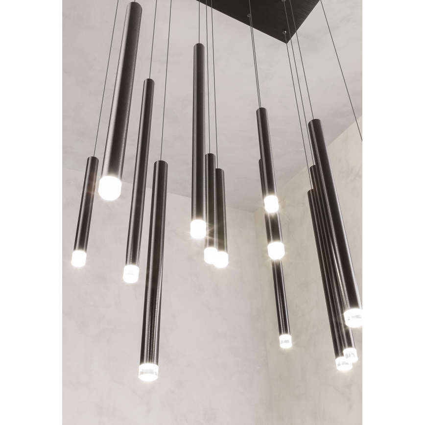 Redo 01-2056 - LED Chandelier on a string MADISON 14xLED/4W/230V black