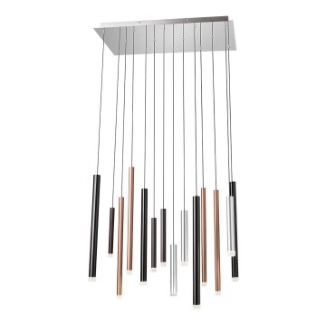 Redo 01-2057 - LED Chandelier on a string MADISON 14xLED/4W/230V shiny chrome/black/copper