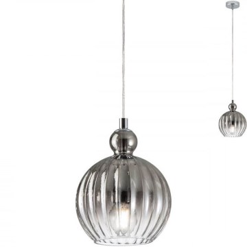 Redo 01-2063 - Chandelier on a string PLUMEN 1x/E14/40W/230V d. 15 cm grey
