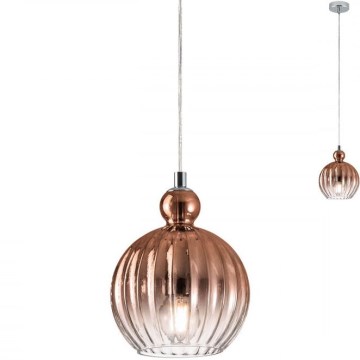 Redo 01-2064 - PLUMEN cable-hung pendant 1xE14/42W/230V, Ø 15 cm, copper
