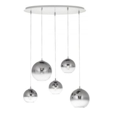 Redo 01-2079 - Chandelier on a string BOWL 5xE27/42W/230V smoky