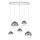 Redo 01-2079 - Chandelier on a string BOWL 5xE27/42W/230V smoky