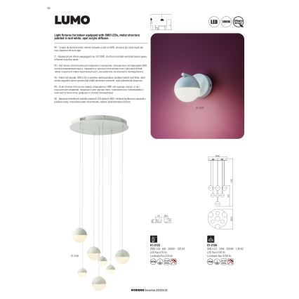 Redo 01-2125 - LED Wall light LUMO LED/6W/230V white