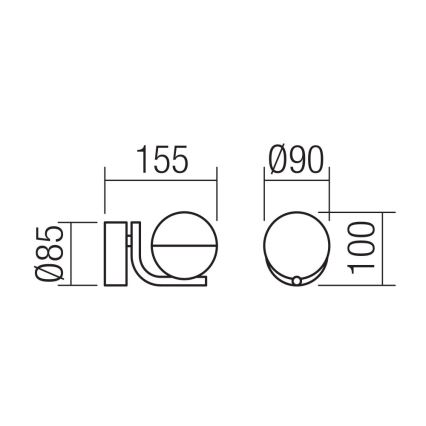 Redo 01-2125 - LED Wall light LUMO LED/6W/230V white