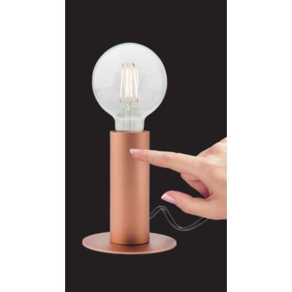Redo 01-2131 - Touch table lamp RIVET 1xE27/42W/230V copper