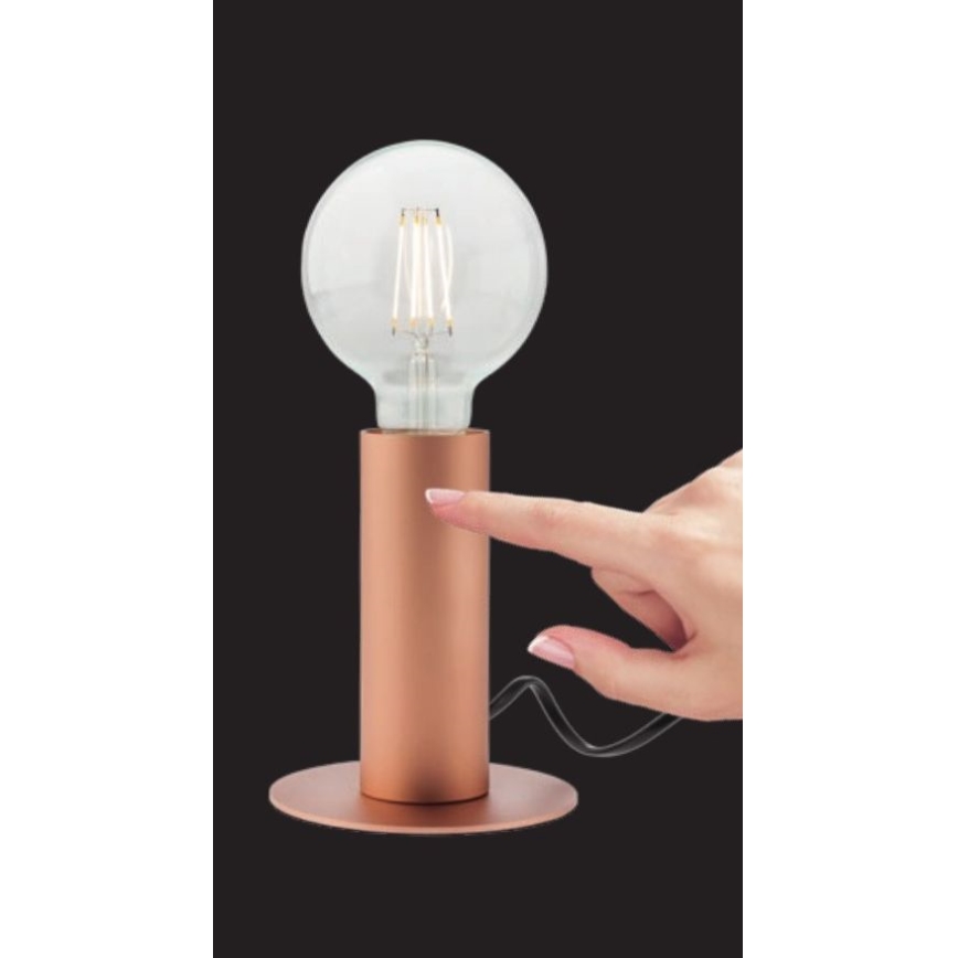 Redo 01-2131 - Touch table lamp RIVET 1xE27/42W/230V copper