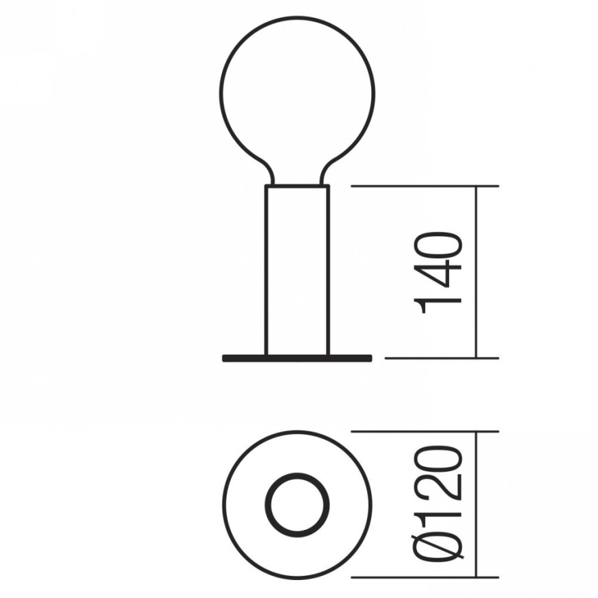 Redo 01-2131 - Touch table lamp RIVET 1xE27/42W/230V copper