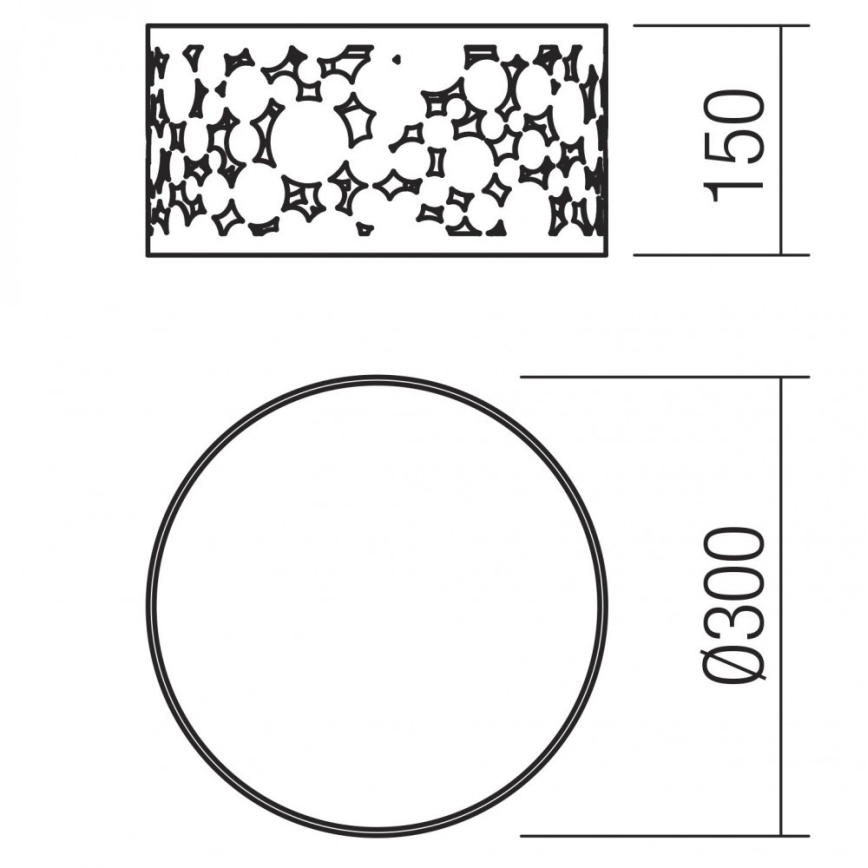 Redo 01-2138 - Ceiling light MELIA 2xE27/42W/230V d. 30 cm