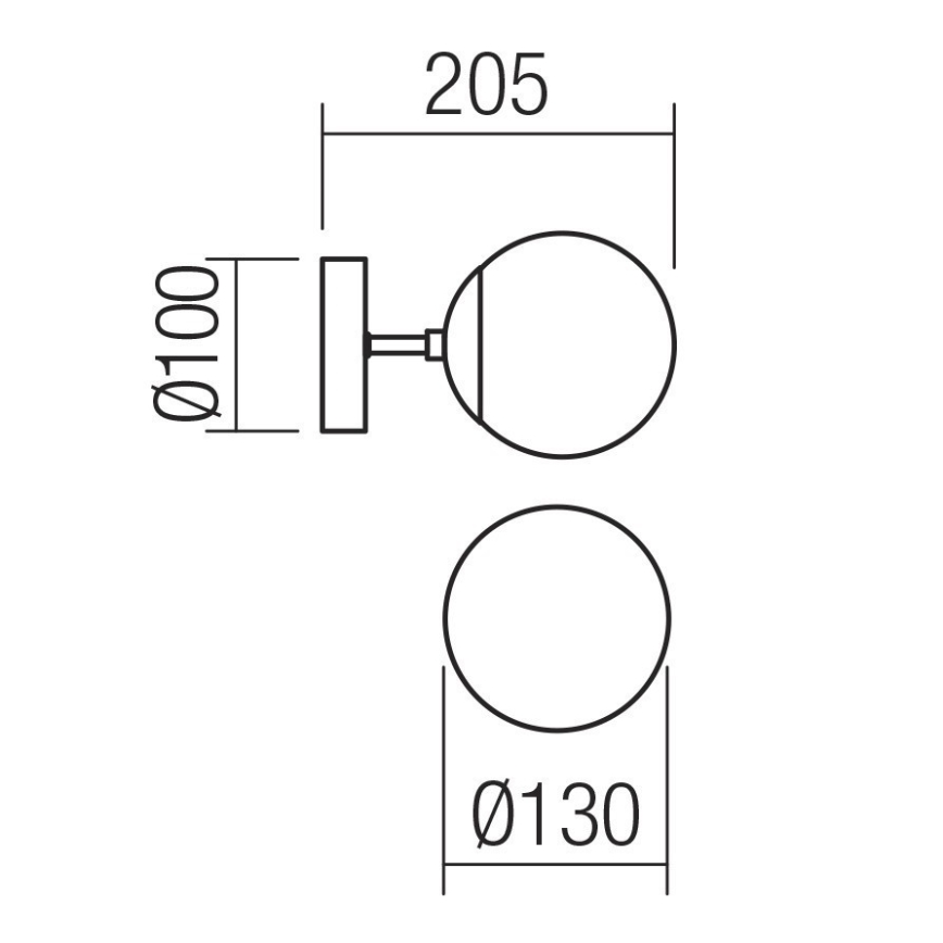 Redo 01-2175 - SEMIA Wall Light 1xE14/28W/230V Black/Smoked