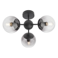 Redo 01-2176 - SEMIA Rod-Mounted Chandelier 3xE14/28W/230V Black/Smoked