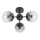 Redo 01-2176 - SEMIA Rod-Mounted Chandelier 3xE14/28W/230V Black/Smoked