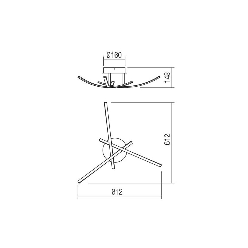 Redo 01-2184 - LED Ceiling light SPATHA 3xLED/6W/230V 3000K white