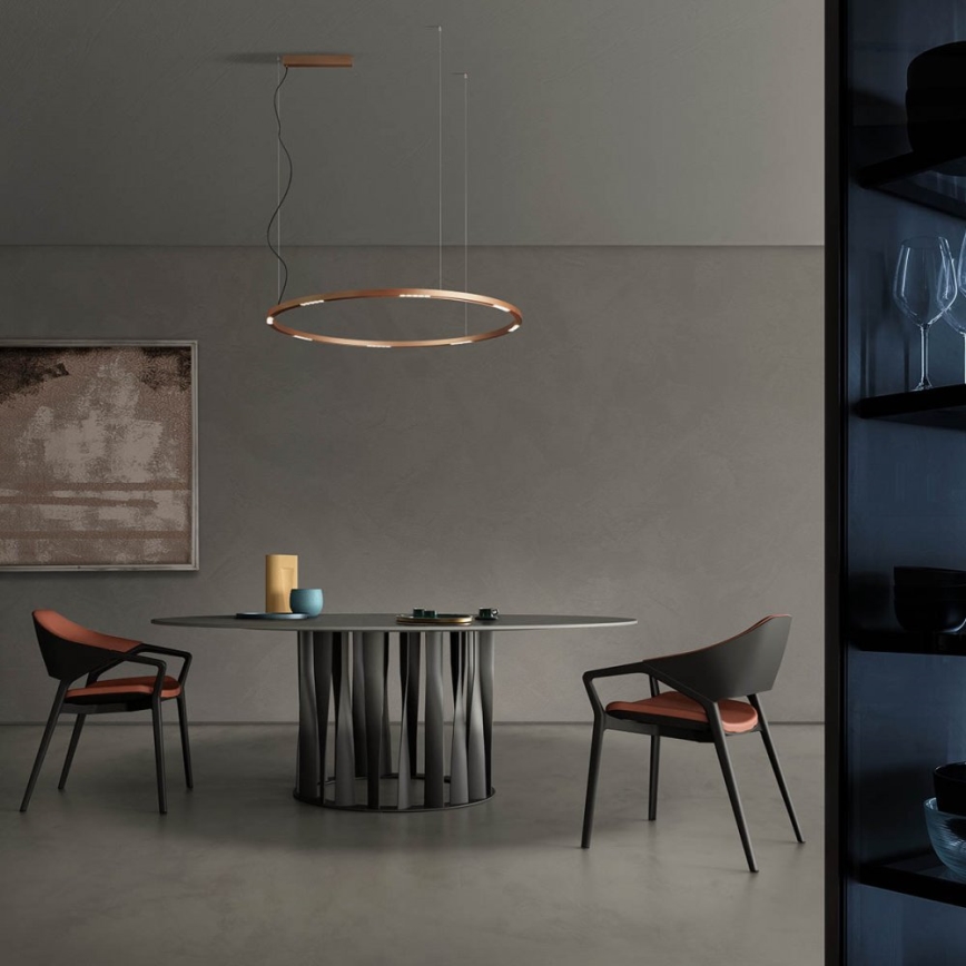 Redo 01-2209 - LED Chandelier on a string UNION LED/68W/230V CRI 90 3000K d. 120 cm gold