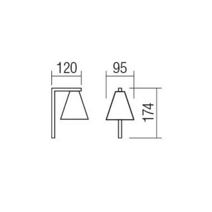 Redo 01-2216 - Wall light ZUMA 1xGU10/15W/230V black/gold