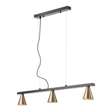 Redo 01-2218 - Chandelier on a string ZUMA 3xGU10/15W/230V black/gold
