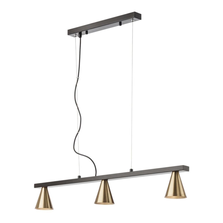 Redo 01-2218 - Chandelier on a string ZUMA 3xGU10/15W/230V black/gold