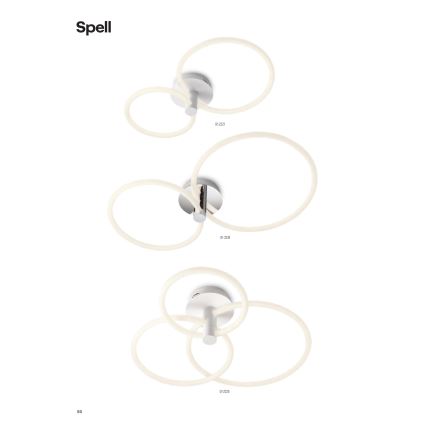 Redo 01-2224 - LED Dimmable surface-mounted chandelier SPELL LED/43W/230V 3000K shiny chrome
