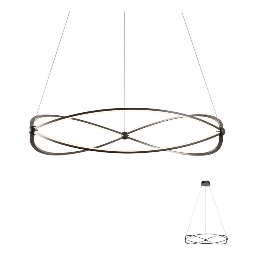 Redo 01-2254 - LED Dimmable chandelier on a string QUARK LED/54W/230V 3000K d. 80 cm black