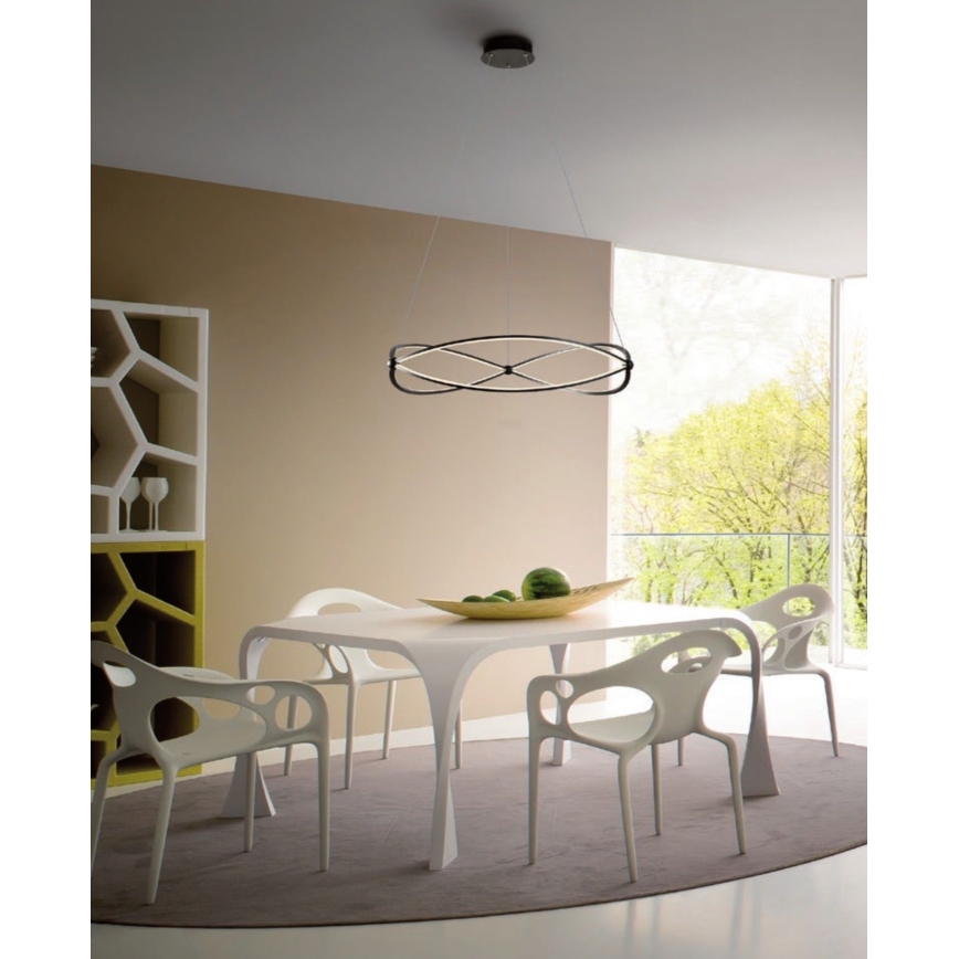 Redo 01-2254 - LED Dimmable chandelier on a string QUARK LED/54W/230V 3000K d. 80 cm black
